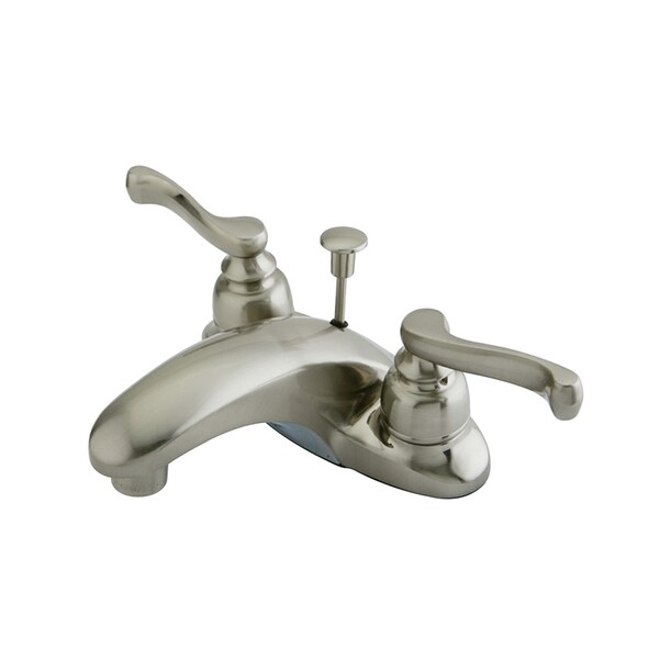 Kingston Brass 4" Centerset Bathroom Faucet, Brushed Nickel KB628FL - main
